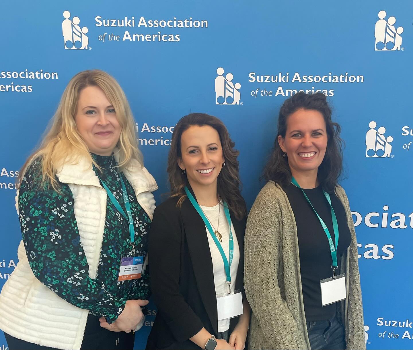 Three OPSA teachers at a Suzuki Association of the Americas event